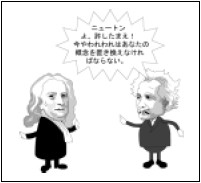図1　ニュートンとアインシュタイン