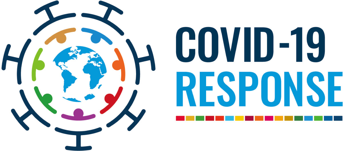 国連の新型コロナウイルスパンデミック 対策支援活動のロゴ